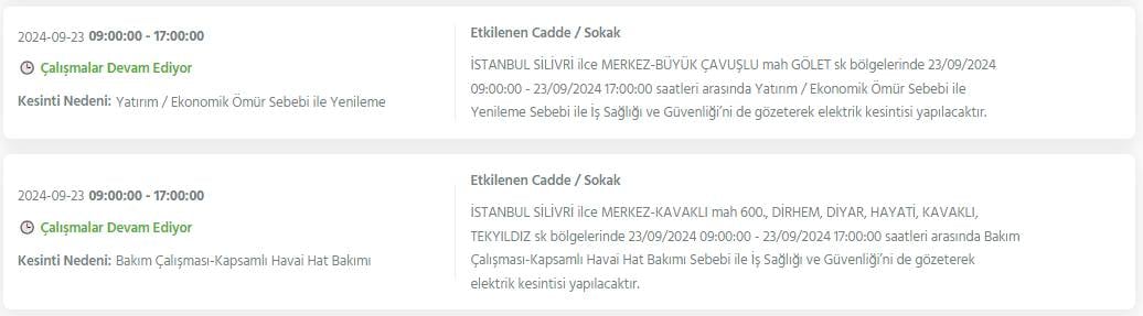 İstanbul'un 22 ilçesinde bu gece yarısından itibaren elektrik kesintileri yaşanacak 8